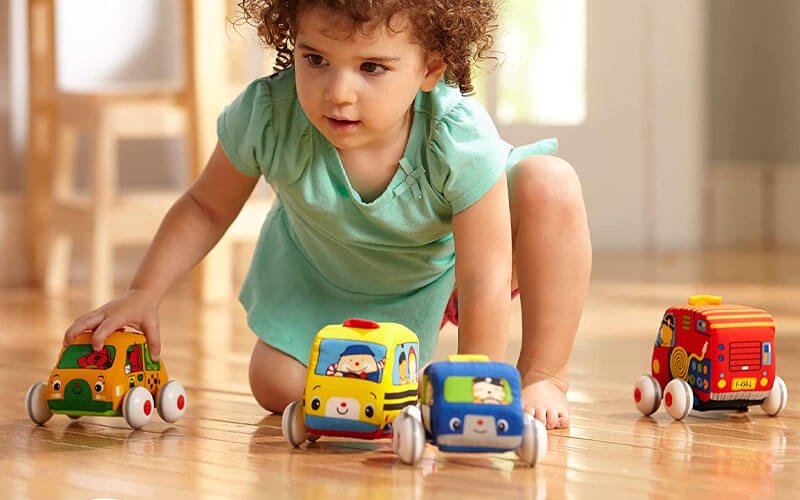 Soft pull-back vehicles as the best toy cars for babies