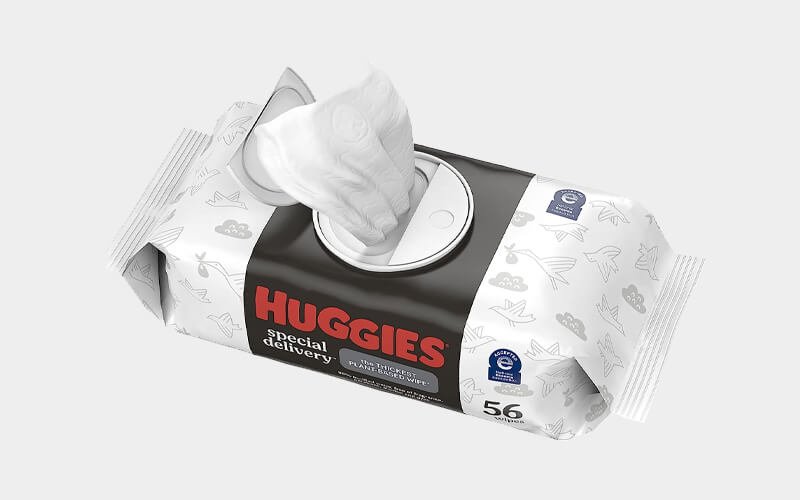 Huggies special push button pack of 56 unscented baby wipes
